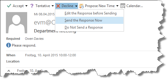 Decline in outlook Decline in outlook