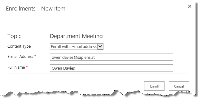 Enroll with email Enroll with email