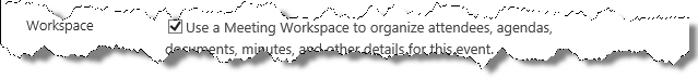 Meeting workspace option