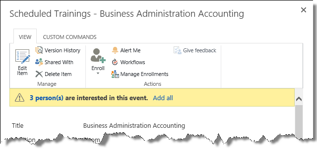 People interested in event