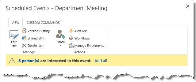 Persons interested in event Persons interested in event