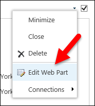 Edit web part
