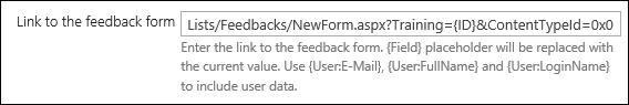 Link to feedback form Link to feedback form