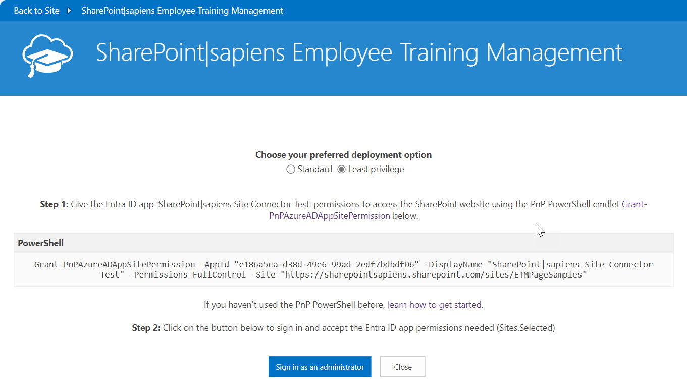 Least privilege deployment