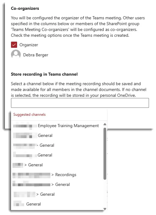 Store Teams Meeting Recording in Teams Channel