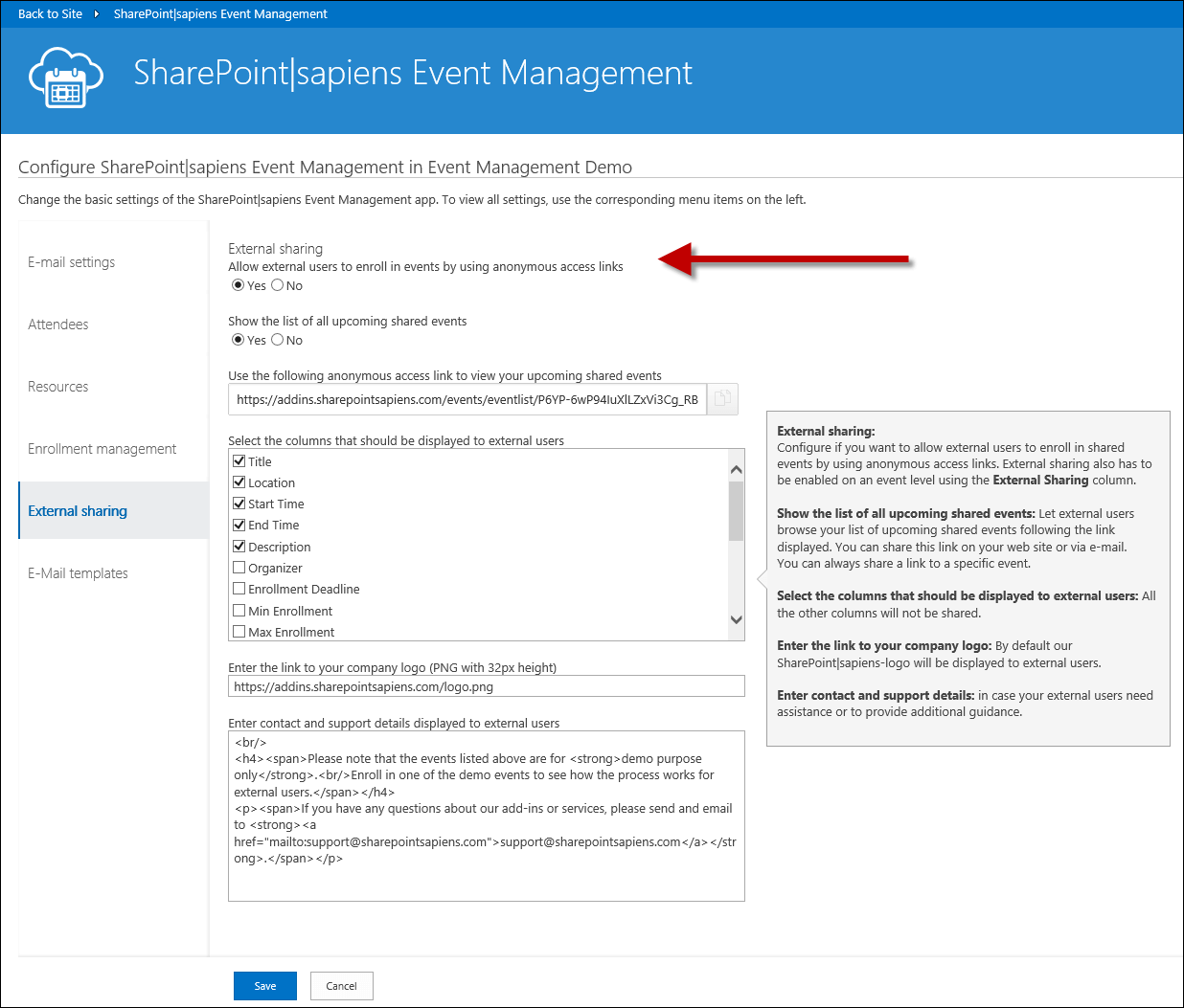 How To Allow External Users To Enroll In Events SharePointSapiens How To Allow External Users To Enroll In Events SharePointSapiens
